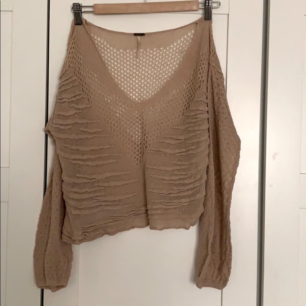 Free People Long Sleeve Knit Top/Sweater